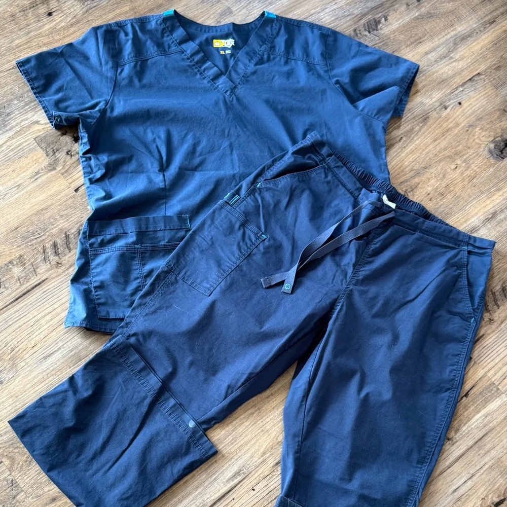 Navy Blue Women's Scrub Set